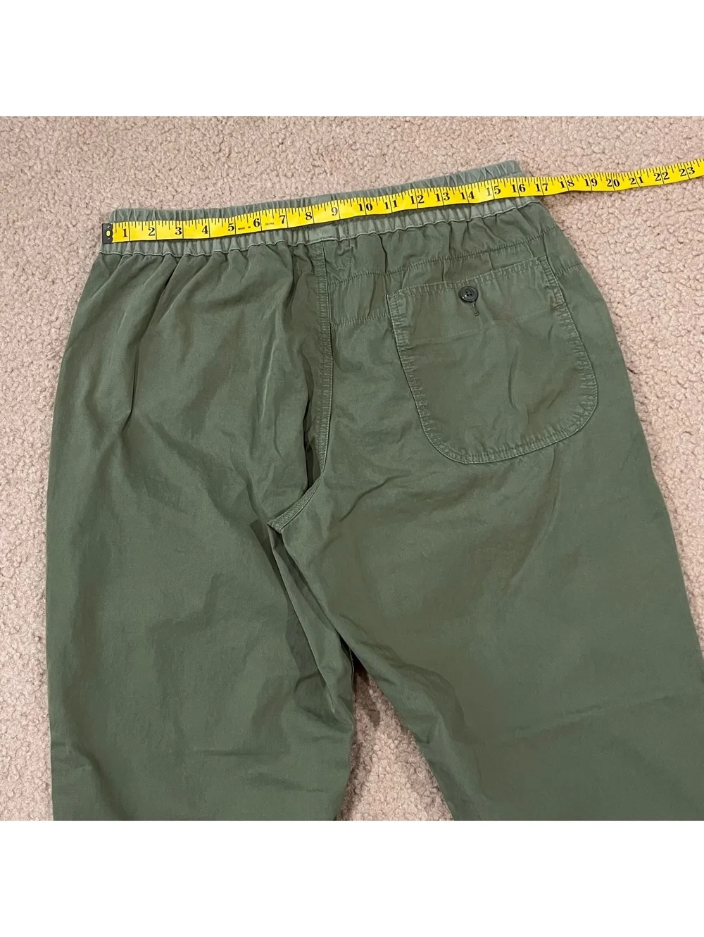 J.Crew Mens Cotton Drawstring Jogger Pants Green Size Large